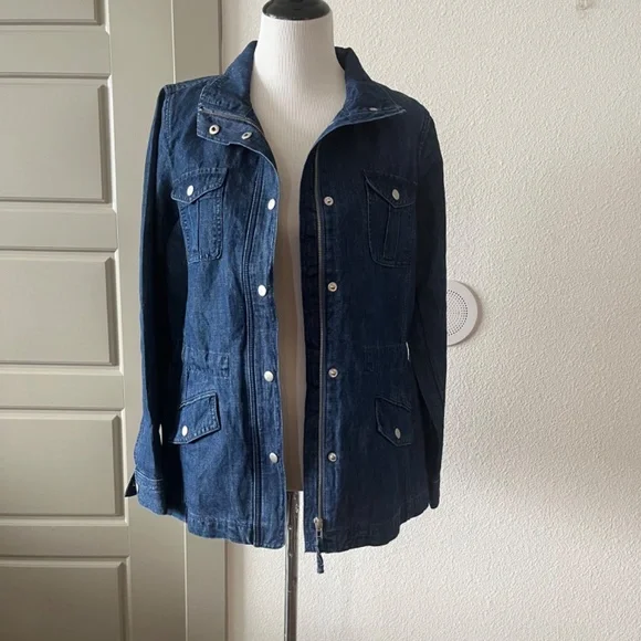 Talbots Safari Denim Jacket Medium NWT - Picture 4 of 11